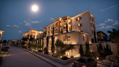 Widok na całościowy masterplan resortowego kompleksu mieszkaniowego, Pafos, Cypr